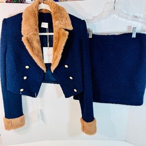 Miss Circle New Navy and Tan Women's Suit Size Medium